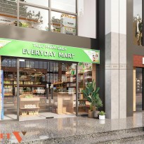 Thiết kế siêu thị EVERYDAY MART 46,5m2 tại Feliz Home Hoàng Mai